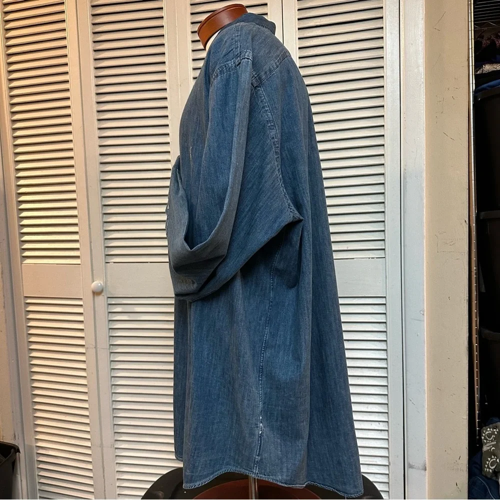 RALPH LAUREN Size 3XL TALL Denim Long Sleeve - Picture 4 of 7